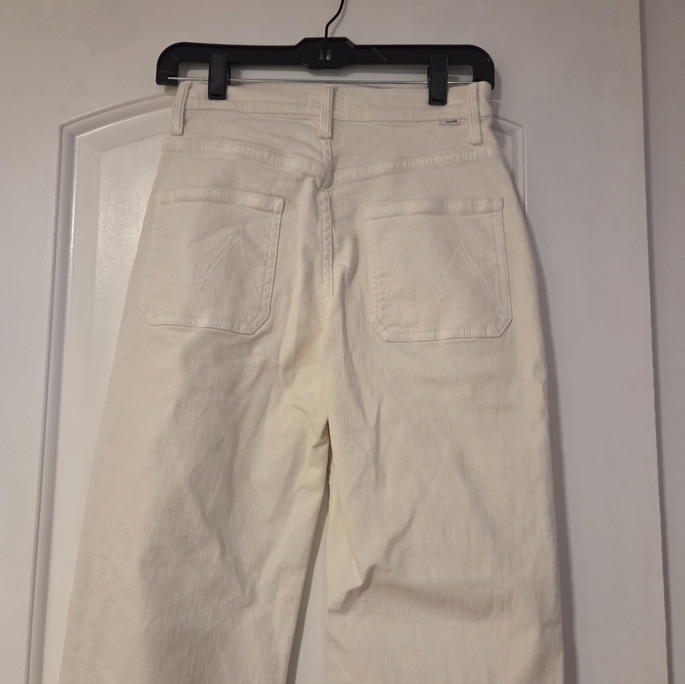 MOTHER Beige Cropped High-Waist Ankle Pants - Picture 7 of 11